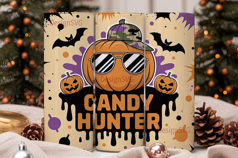 Candy Hunter Halloween 20oz Tumbler Wrap Sublimation DesignSVG 