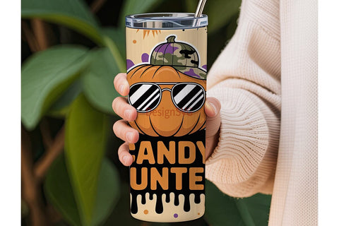 Candy Hunter Halloween 20oz Tumbler Wrap Sublimation DesignSVG 