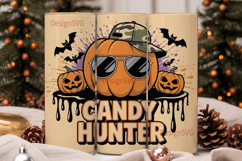 Candy Hunter Halloween 20oz Tumbler Wrap Sublimation DesignSVG 