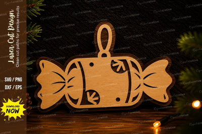 Candy Ornament Laser Cut SVG Design SVG Regulrcrative 