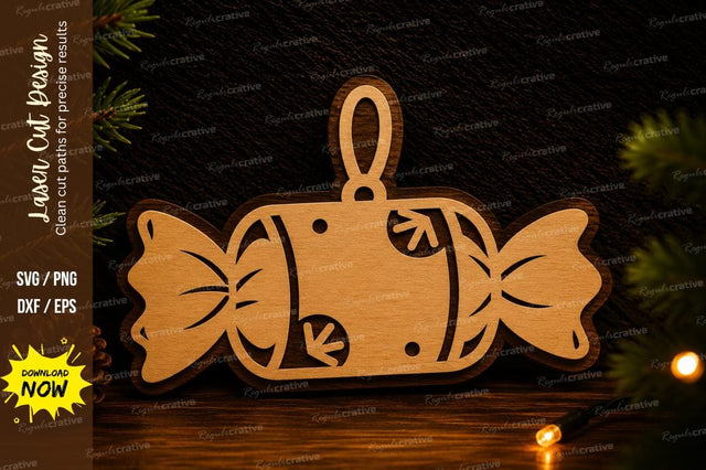 Candy Ornament Laser Cut SVG Design SVG Regulrcrative 