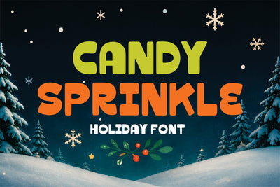 Candy Sprinkle – Christmas Font Font Mozarella 