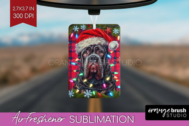Cane Corso Funny Christmas Dog Air Freshener Sublimation OrangeBrushStudio 