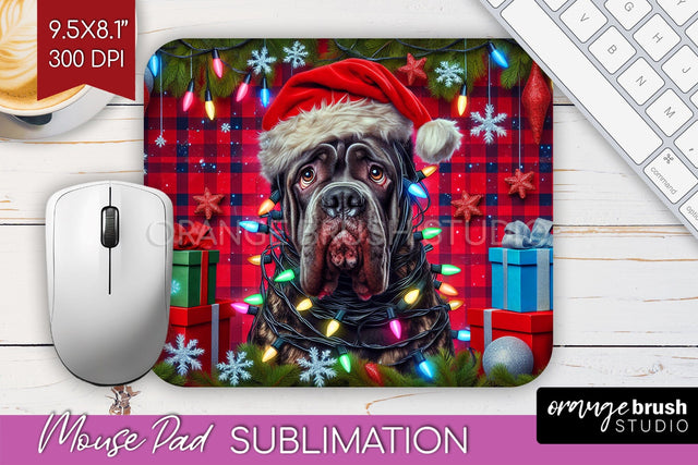 Cane Corso Funny Christmas Dog Mouse Pad PNG Sublimation OrangeBrushStudio 