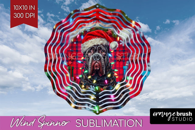 Cane Corso Funny Christmas Dog Wind Spinner Sublimation OrangeBrushStudio 