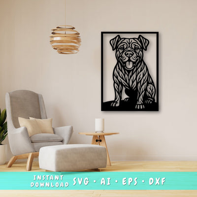 Cane Corso Laser SVG, Cute Dog Laser Cut, Pet Lover Design, Digital Download, Dog Art, Laser Engraving File SVG HappyDesignStudio 