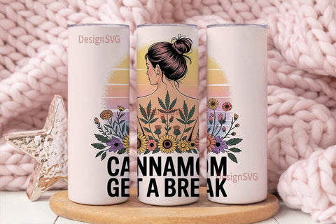Canna Mom Tumbler Wrap PNG Sublimation DesignSVG 