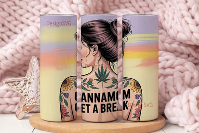 Canna Mom Tumbler Wrap PNG Sublimation DesignSVG 