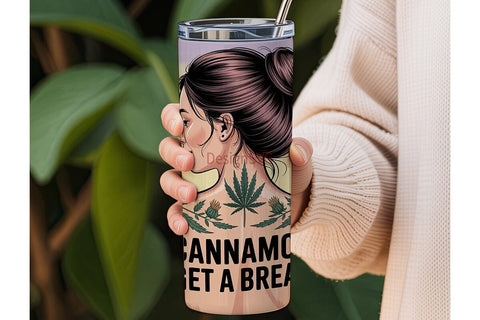Canna Mom Tumbler Wrap PNG Sublimation DesignSVG 