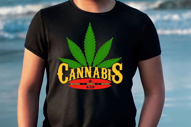 Cannabis 420 Natural Herbal Remedy Rasta Colors Weed Png Sublimation Karma Genie Graphics 