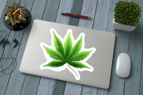 Cannabis leaf Sticker Design Sublimation Regulrcrative 