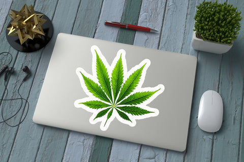 Cannabis leaf Sticker Design Sublimation Regulrcrative 