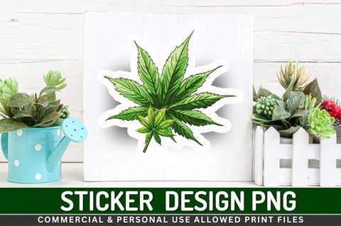 Cannabis leaf Sticker Design Sublimation Regulrcrative 