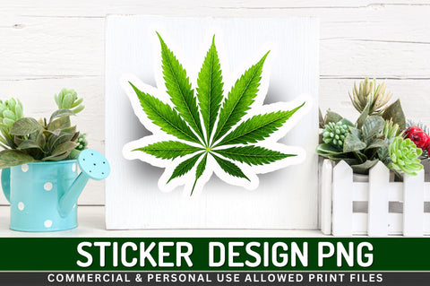 Cannabis leaf Sticker Design Sublimation Regulrcrative 