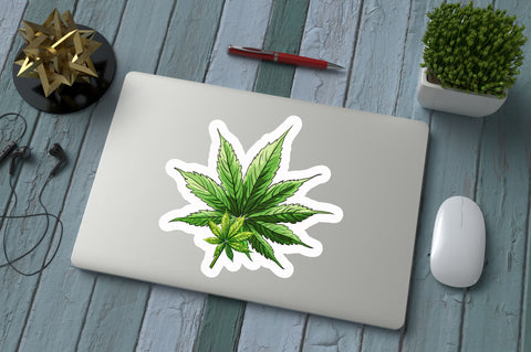 Cannabis leaf Sticker Design Sublimation Regulrcrative 