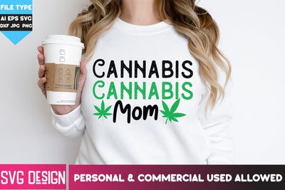 Cannabis Mom SVG Cut File, Cannabis Mom Sublimation PNG,, Weed SVG Quotes| Marijuana SVG | Cannabis SVG Design , Weed SVG Bundle SVG BlackCatsMedia 