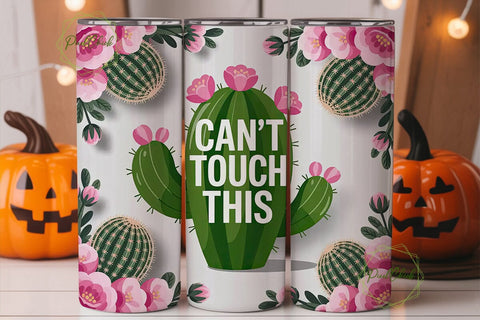 Can't Touch This 20oz Tumbler Wrap Sublimation PixelChick 