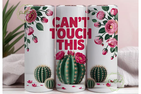 Can't Touch This 20oz Tumbler Wrap Sublimation PixelChick 