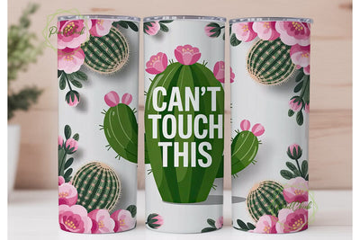 Can't Touch This 20oz Tumbler Wrap Sublimation PixelChick 