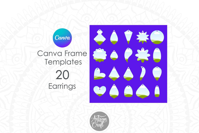 Canva frames, Canva Earring Templates SVG Artisan Craft SVG 