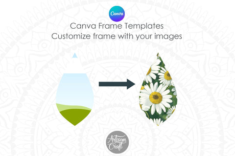 Canva frames, Canva Earring Templates SVG Artisan Craft SVG 