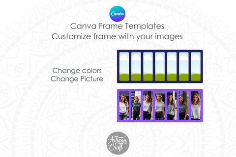 Canva Mug Template | Canva Frames | Photo Mug wrap Sublimation Artisan Craft SVG 