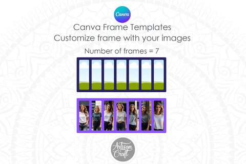 Canva Mug Template | Canva Frames | Photo Mug wrap Sublimation Artisan Craft SVG 
