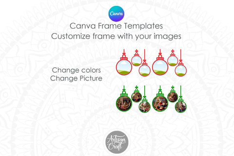 Canva Mug Template | Christmas photo mug | Canva Frames Sublimation Artisan Craft SVG 