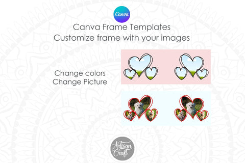Canva Mug Template, Heart photo mug with scribble heart Sublimation Artisan Craft SVG 