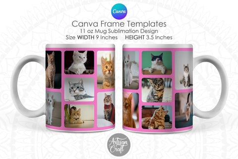 Canva Mug Template | Photo Mug | Canva Frames Sublimation Artisan Craft SVG 