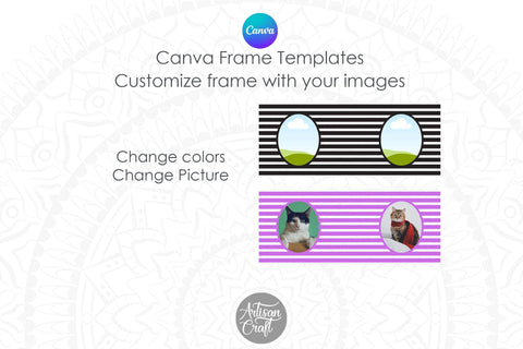 Canva Mug Template | Photo Mug Design | Canva Frames Digital Pattern Artisan Craft SVG 