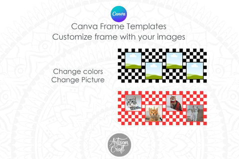 Canva Mug Template | photo mug wrap | Canva Frames Digital Pattern Artisan Craft SVG 