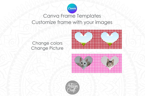 Canva Plaid Mug with heart cut out Sublimation Artisan Craft SVG 