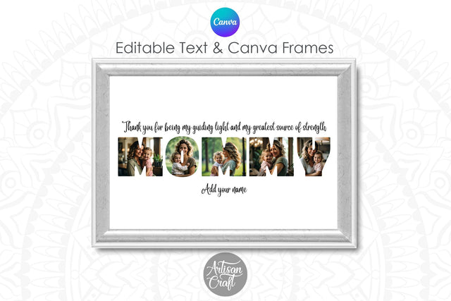 Canva Template| Mommy Collage Frame | Canva frames SVG Artisan Craft SVG 