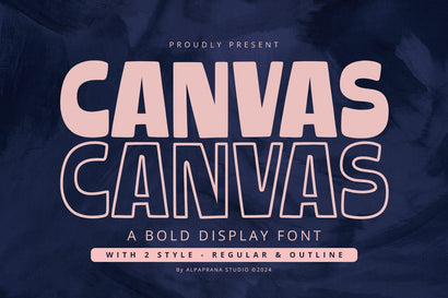 Canvas - Display Font Font Alpaprana Studio 