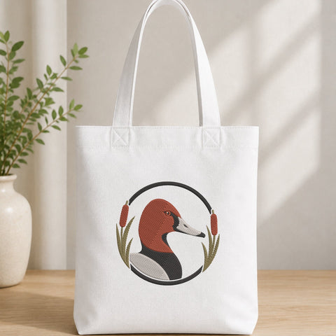 Canvasback Duck Embroidery Design – Duck Head with Cattails Machine Embroidery File, Waterfowl Hunting Wildlife Design Embroidery/Applique DESIGNS PatternFeed8 