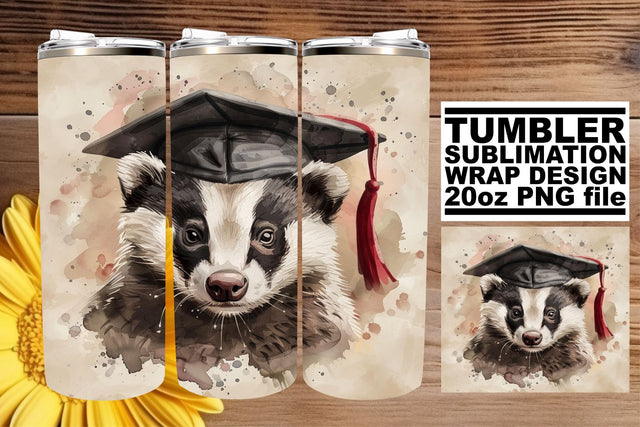 Cap and Animal Celebration Tumbler Wrap - 20oz Sublimation Pattern Sublimation afrosvg 
