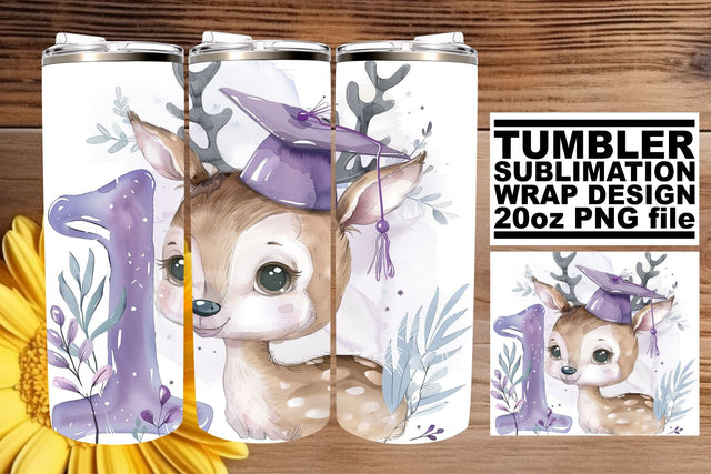 Cap and Animal Friends Tumbler Wrap - 20oz Sublimation Design Sublimation afrosvg 