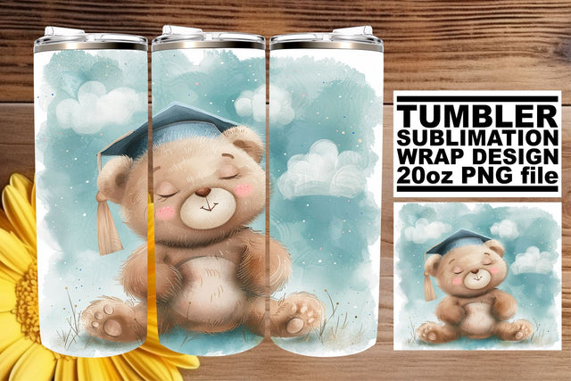 Cap and Animal Friends Tumbler Wrap - 20oz Sublimation Pattern Sublimation afrosvg 