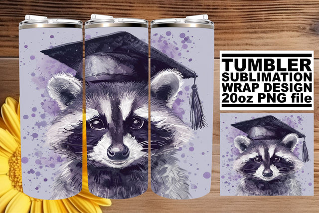 Cap and Critter Celebration Tumbler Wrap - 20oz Sublimation Pattern Sublimation afrosvg 