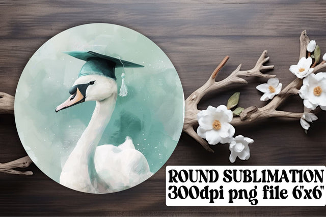 Cap-Wearing Animal Circle Graduation Clipart Design keychain Sublimation afrosvg 