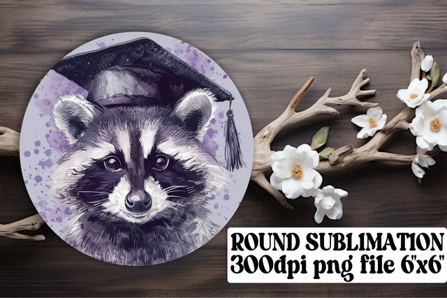 Cap-Wearing Animal Circle Graduation Design keychain Sublimation afrosvg 