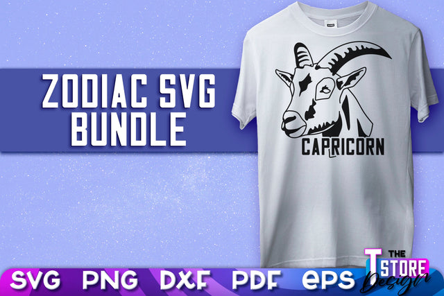 Capricorn SVG Design | Astrology Design | Zodiac SVG v.2 SVG The T Store Design 