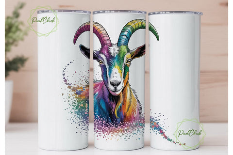 Capricorn Zodiac 20oz Tumbler Wrap Sublimation PixelChick 