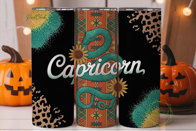 Capricorn Zodiac 20oz Tumbler Wrap Sublimation PixelChick 