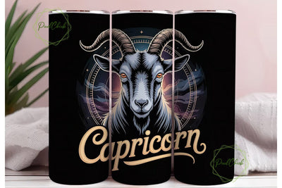 Capricorn Zodiac 20oz Tumbler Wrap Sublimation PixelChick 