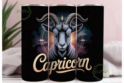 Capricorn Zodiac 20oz Tumbler Wrap Sublimation PixelChick 