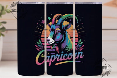 Capricorn Zodiac 20oz Tumbler Wrap Sublimation sassyprint 
