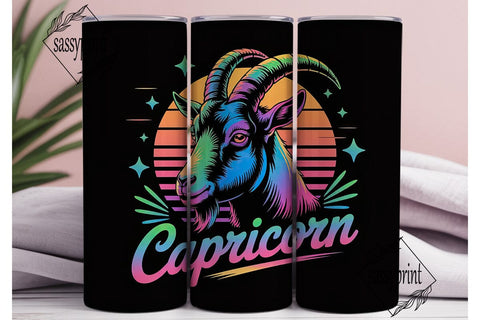 Capricorn Zodiac 20oz Tumbler Wrap Sublimation sassyprint 