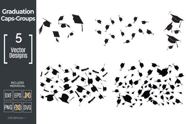 Caps in the Air SVG AfterTenDesign 